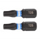 Набір із 10 шт. ударних біт 1/4 для гвинтів TORX T25/25 мм, Bahco [66IM/T25C-10P]