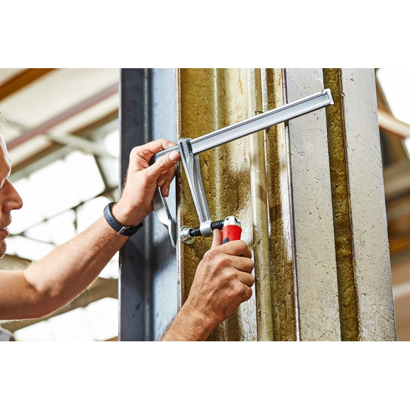 Столярний гвинтовий затискач 250x120 мм, BESSEY [GZ25KG] зі складною ручкою