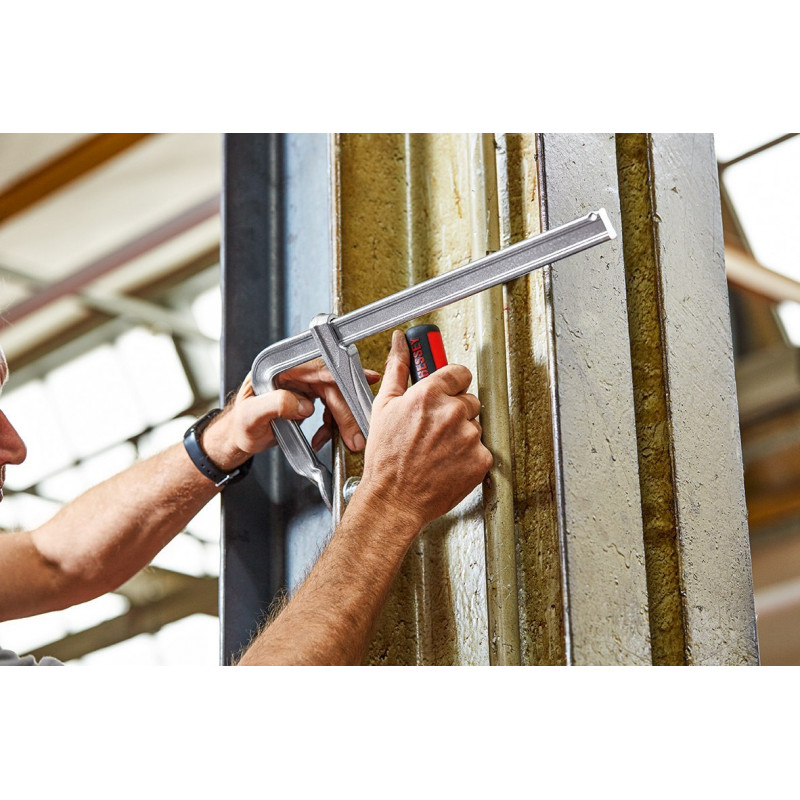 Столярний гвинтовий затискач 250x120 мм, BESSEY [GZ25KG] зі складною ручкою