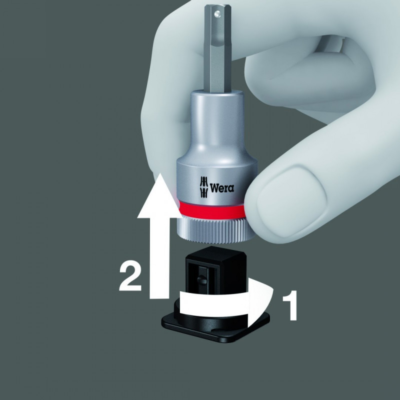 Набір головок 1/2 з шестигранним ключем, 9 предм. M4-M17, Zyklop 2go Wera [05004201001]