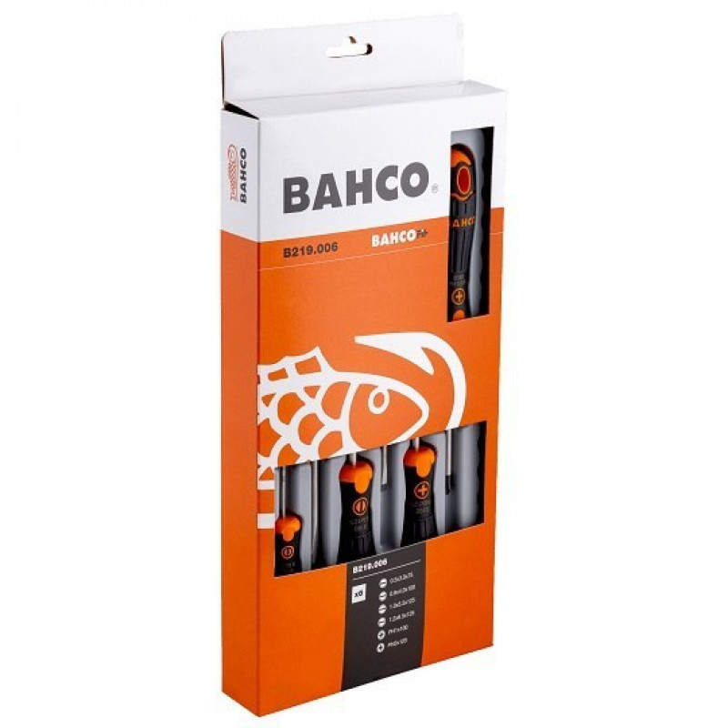 Набор из 6 отверток для шлицевых и PH-винтов, BAHCOFIT Bahco [B219.006]