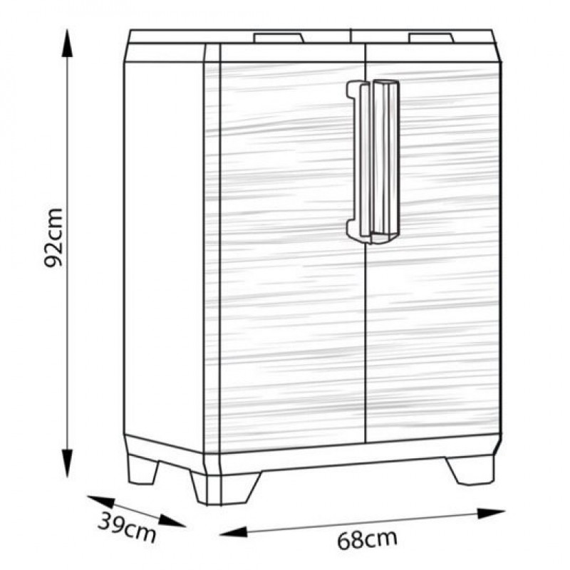 Раздельный шкаф для сортировки древесных отходов премиум-класса, 248103, KETER [17210302]