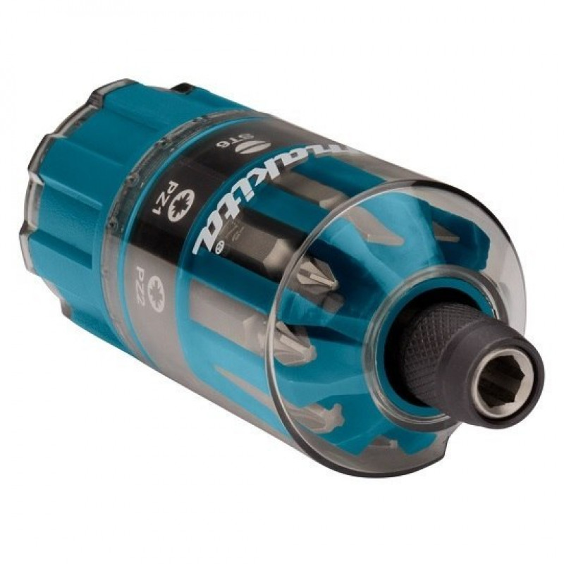 Набір біт 1/4 у ручці з магазином, 18 предметів, магнітний тримач Makita [B-28896]