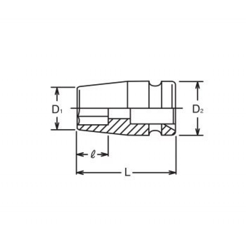 1/2 шестигранна ударна головка M34, Koken [14400M 34]