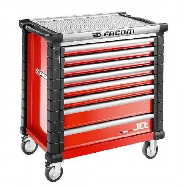 Візок для майстерні з 8 шухлядами червоного кольору з 22 вставками на 215 інструментів, JETCM215BNL, Facom [JETCM-RED-215]
