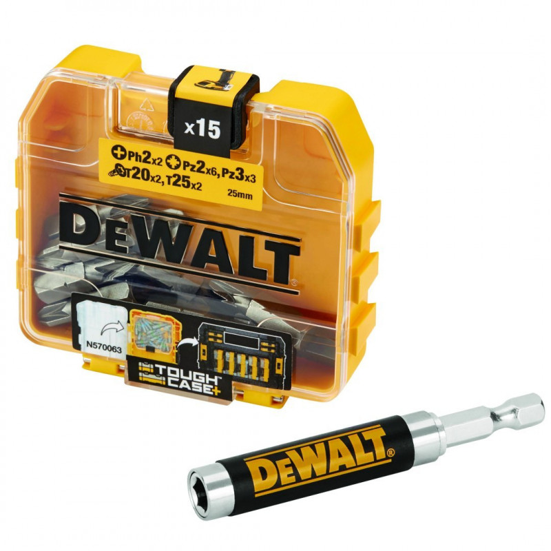 Набор бит TicTac + магнитный держатель, 16 предм., Dewalt [DT71511-QZ]
