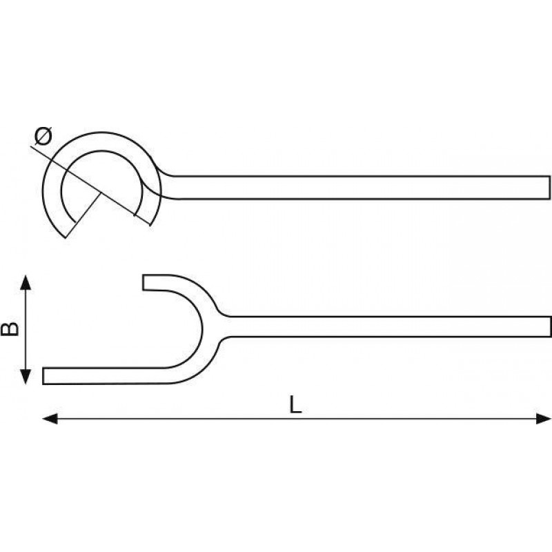 Бесискровой, длинный ключ для клапанов 370 мм [NS202-350]