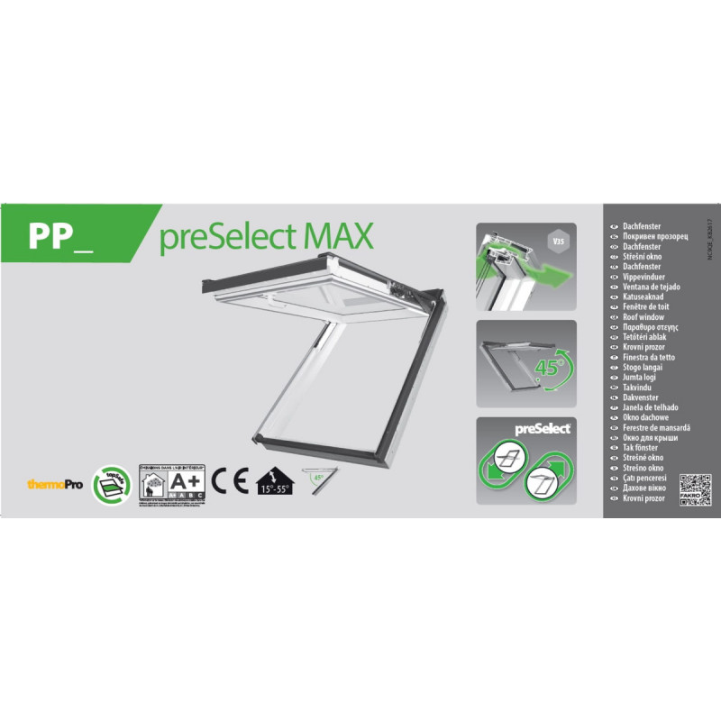 Дахове вікно FAKRO PPP-V P50 MAX GREENVIEW з ПВХ