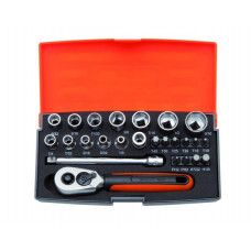 Набор торцевых ключей BAHCO дюймового размера и бит 1/4 дюйма, 25 предм. [SL25AF]