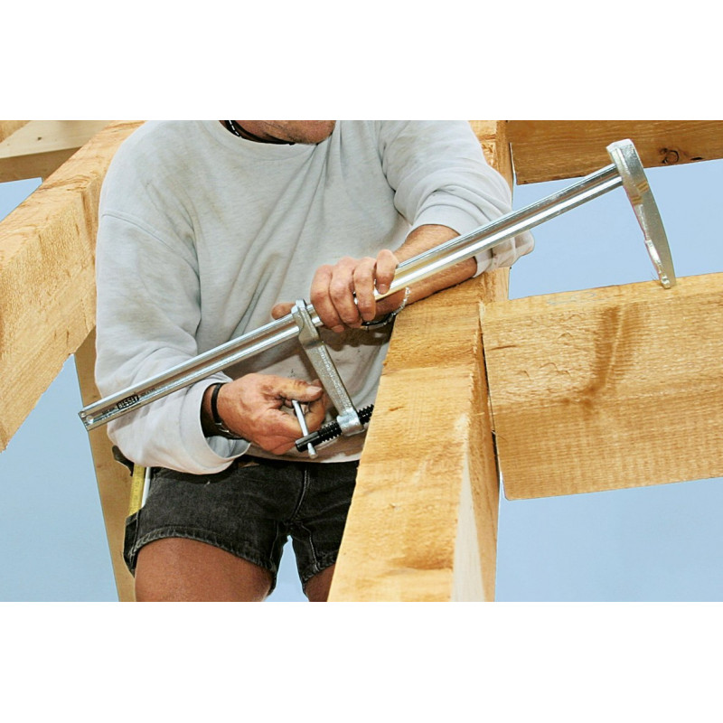 Сталевий столярний затискач Bessey з затискним кінчиком 600x120 мм [SPZ60K]