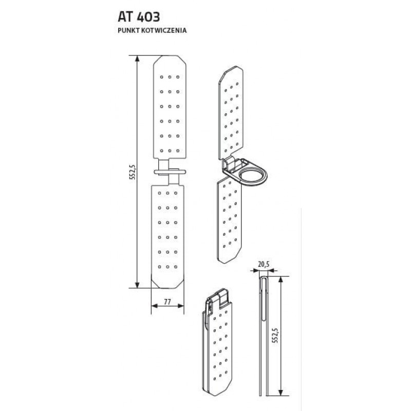 Анкерна точка для покрівельників AT403 PROTEKT