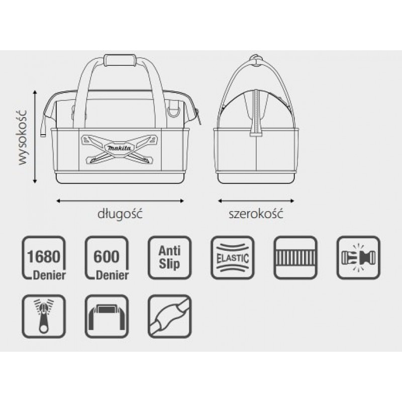 Сумка для инструмента Makita 34,3 л на молнии [E-05452]