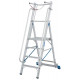 Окремостояча мобільна драбина з великою платформою та захисними поручнями, 4 сходинки, STABILO PROFESSIONAL KRAUSE [127488]
