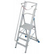 Окремостояча мобільна драбина з великою платформою та захисними поручнями, 4 сходинки, STABILO PROFESSIONAL KRAUSE [127488]