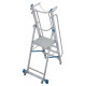 Окремостояча мобільна драбина з великою платформою та захисними поручнями, 4 сходинки, STABILO PROFESSIONAL KRAUSE [127488]