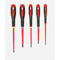 Набір ізольованих викруток Bahco ERGO, 5 предметів, для шліцованих гвинтів та гвинтів Pozidriv [BE-9882S]