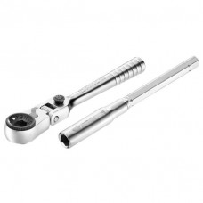 Компактна поворотна тріскачка з Т-подібним подовжувачем, шестигранний кріплення 1/4, 115 мм, 60 зубців, FACOM [R.180PB]