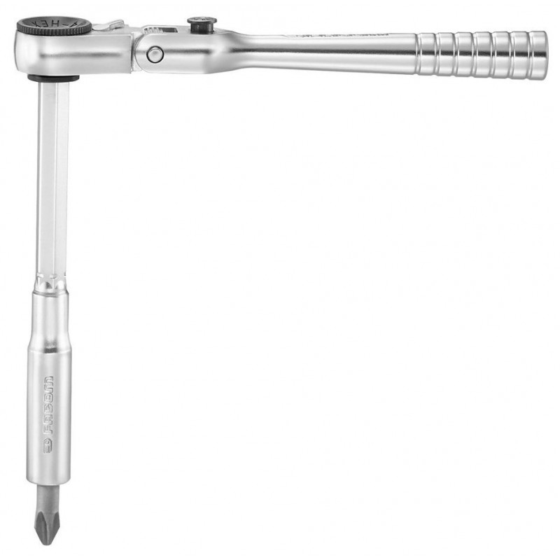 Компактна поворотна тріскачка з Т-подібним подовжувачем, шестигранний кріплення 1/4, 115 мм, 60 зубців, FACOM [R.180PB]