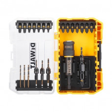 Набір свердел DeWALT FLEXTORQ Twist & Go з зенкерами [DT70779T-XJ] 25 шт.