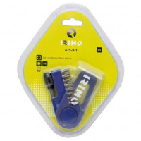 Набір біт 1/4 з адаптером, 9 шт. Irimo [475-9-1], T10-T40