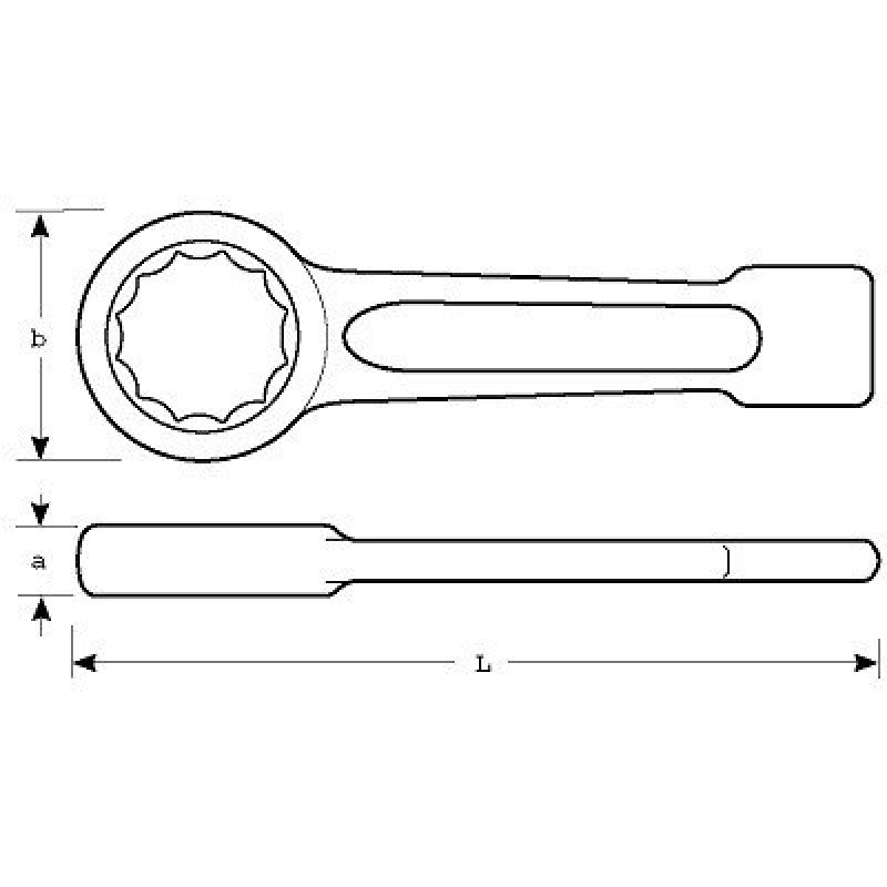 Ударный кольцевой ключ Bahco M42 [7444SG-M-42]
