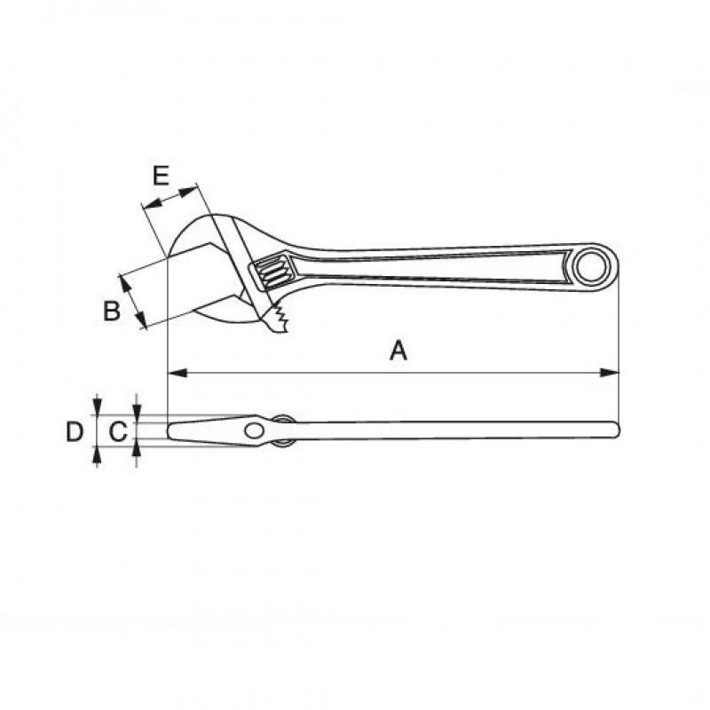 Шведський розвідний ключ 155 мм, відкриття губок 20 мм, Bahco [8070]