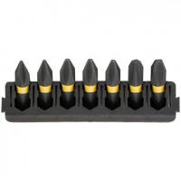 Набор из 7 ударных бит 1/4, Phillips PH1, PH2, PH3/25 мм, EXTREME FLEX TORQ, DeWALT [DT70808-QZ] Крепкий кейс+