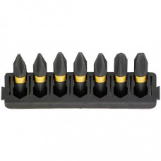 Набір із 7 ударних біт 1/4, Phillips PH1, PH2, PH3/25 мм, EXTREME FLEX TORQ, DeWALT [DT70808-QZ] Міцний кейс+