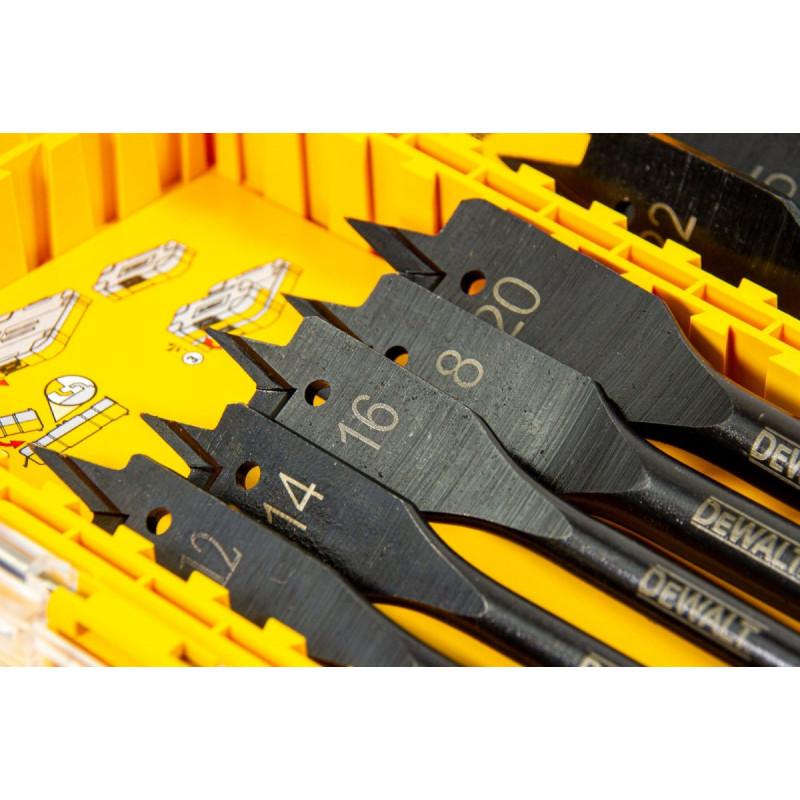 Набір свердел по дереву DeWALT EXTREME, 9 предметів, кейс середньої міцності [DT70751-QZ]