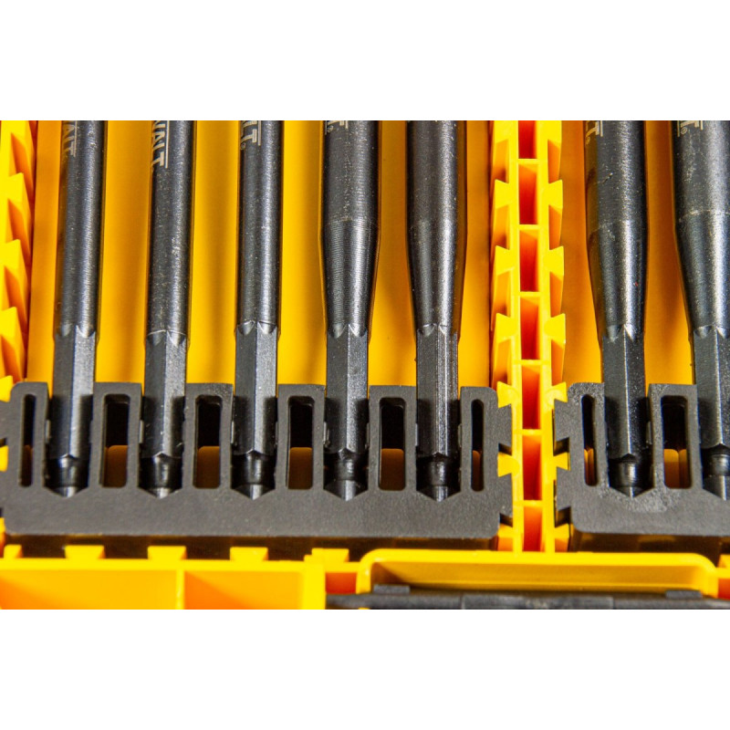 Набір свердел по дереву DeWALT EXTREME, 9 предметів, кейс середньої міцності [DT70751-QZ]