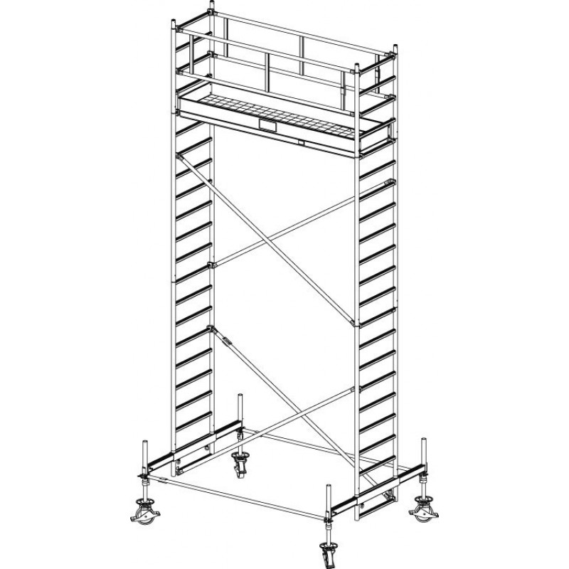 Мобильные леса серии 100, 2x0,75 м, рабочая высота 6,5 м, STABILO PROFESSIONAL KRAUSE [773036P]