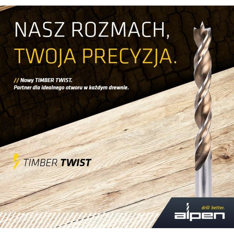 Набор из 25 сверл HSS для дерева 1-13 мм, Timber Twist Alpen KP 25 [0067100025100]