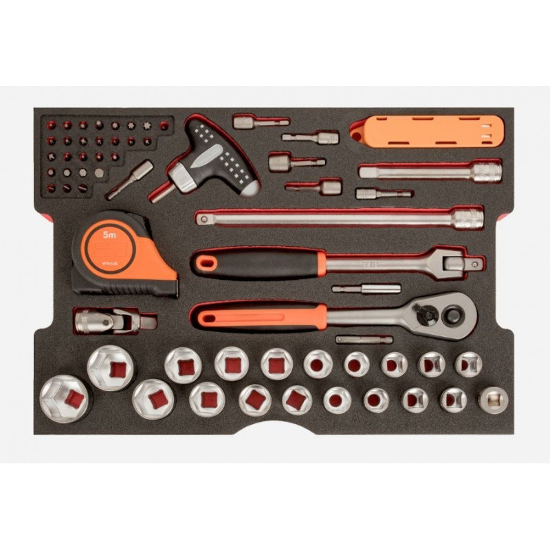 Алюмінієвий ящик для інструментів з обладнанням, набір із 145 інструментів Bahco [4750ALC01FF1]
