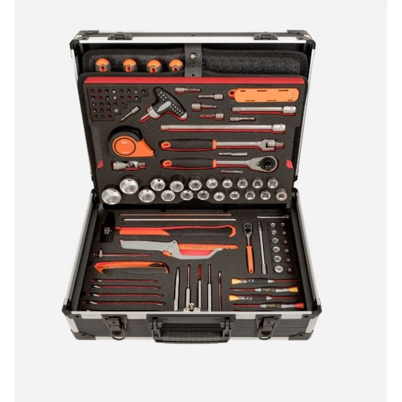 Алюмінієвий ящик для інструментів з обладнанням, набір із 145 інструментів Bahco [4750ALC01FF1]