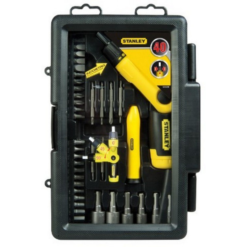Набор из 40 прецизионных отверток, бит и головок, Stanley [0-63-038]