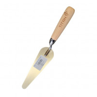 Кровельный шпатель TITAN "Кошачий язык" 160 мм - деревянная ручка, нержавеющая сталь.