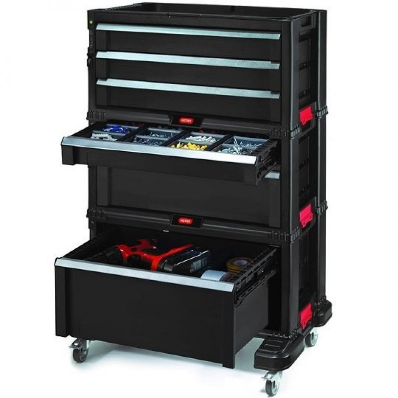 Комод для інструментів з 6 шухлядами, полиця/візок, 237786, KETER [17201228]