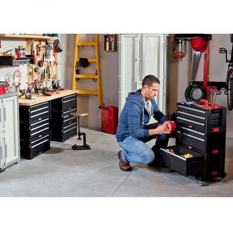 Комод для інструментів з 6 шухлядами, полиця/візок, 237786, KETER [17201228]