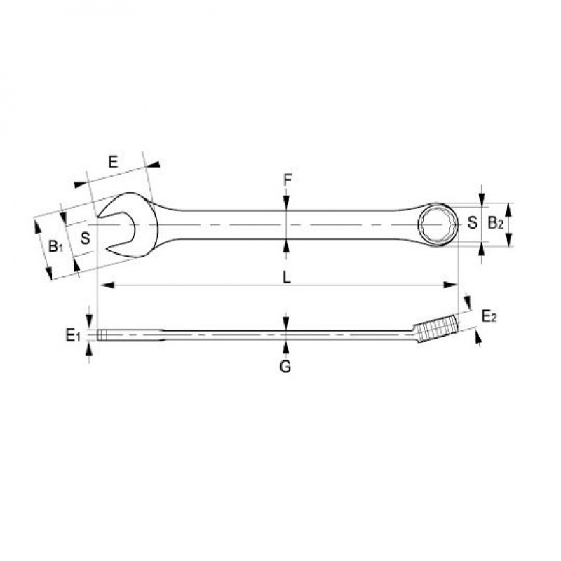 Вигнутий ріжковий ключ Irimo 46 мм [25-46-2]