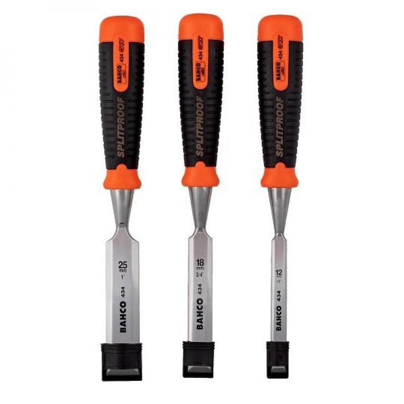 Набір стамесок по дереву Bahco ERGO, 3 предм. [434-S3-EUR]