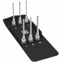 Набір із 6 торцевих ключів 1/2 з шестигранним ключем, M4-M10, Zyklop 8740 C HF 2, Wera [05004210001] 2go