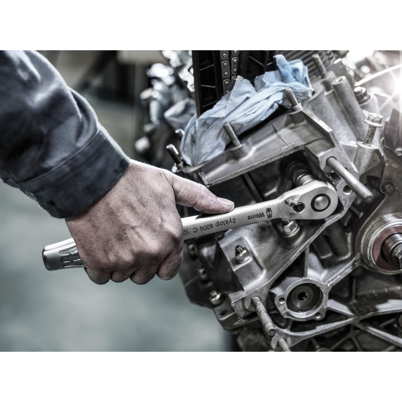 Тріскачковий ключ 1/2, 72 зуби, 281 мм, Zyklop Metal 8004 C Wera [05004064001]