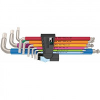 Набір з 9 шестигранних ключів з нержавіючої сталі для дюймових шестигранних гвинтів, Hex-Plus Multicolor Imperial Stainless 1 Wera [05