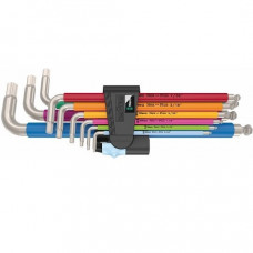 Набір з 9 шестигранних ключів з нержавіючої сталі для дюймових шестигранних гвинтів, Hex-Plus Multicolor Imperial Stainless 1 Wera [05