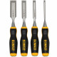 Набор из 4 деревянных стамесок DeWalt [DWHT0-16063] размеры 6, 12, 18, 25 мм