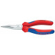 Плоскогубці з довгими напівкруглими носовими губками 160 мм, багатокомпонентна ручка, Knipex [30 25 160]