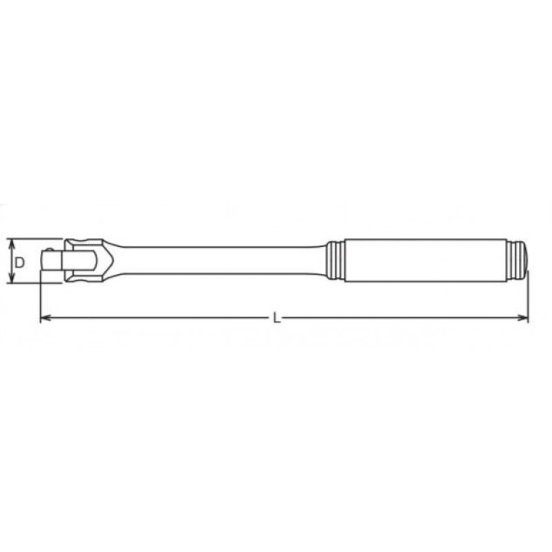 Ручка наклона 1/2, 380 мм, Koken [4768J-380]
