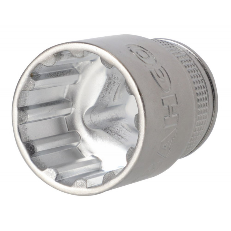 Набір метричних тріскачкових головок BAHCO 1/2, шліцьовий профіль, 24 предм. [S240-SPL]