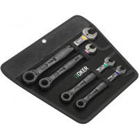 Набір із 4 комбінованих ключів із тріскачкою, дюймових, Joker 6000, 2go Wera [05073295001]