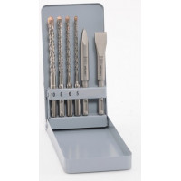 Набор из 6 твердосплавных сверл по бетону с зубилом и острием SDS+, F4, KM-6 Alpen [0081700006100]